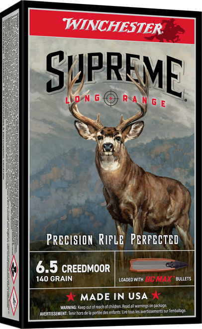 Winchester 6.5 Creedmoor Ammo 140gr BC Max Ammunition - 20 Rounds
