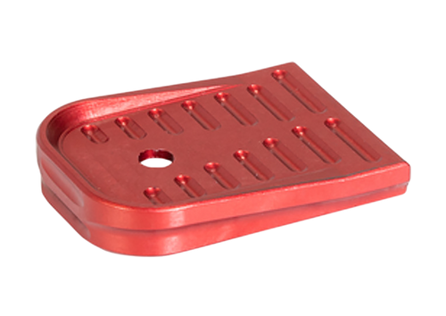 Timber Creek Outdoors GL43XMFPR Glock 43X Magazine Floor Plate Red Aluminum