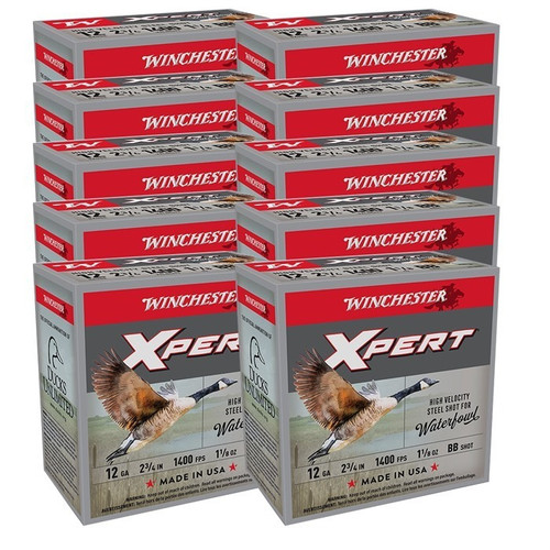 Winchester 12 Gauge Ammo 1-1/8 oz #BB Shot Ammunition - 250 Rounds