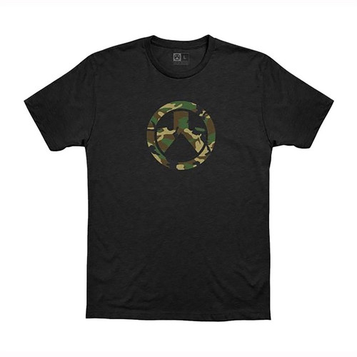 WOODLAND CAMO ICON CVC T-SHIRT SMALL BLACK