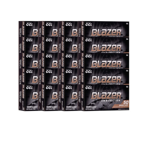 BLAZER 9MM LUGER 124GR FULL METAL JACKET 1,000 CASE