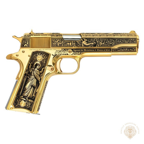 1911 GOV'T CLASSIC 38 SUPER 5'' BBL (1)9RD MAG GOLD ARCHANGEL