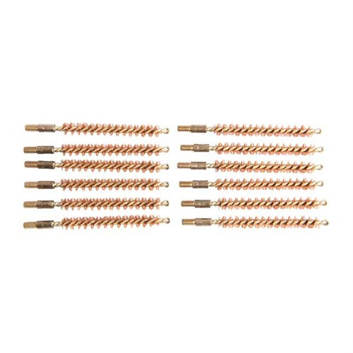 BRONZE RIFLE BORE BRUSH, 6.5MM, 8-32M, 12 PACK