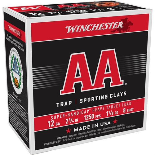 Winchester 12 Gauge Ammo 1-1/8 oz #8 Shot Ammunition - 250 Rounds