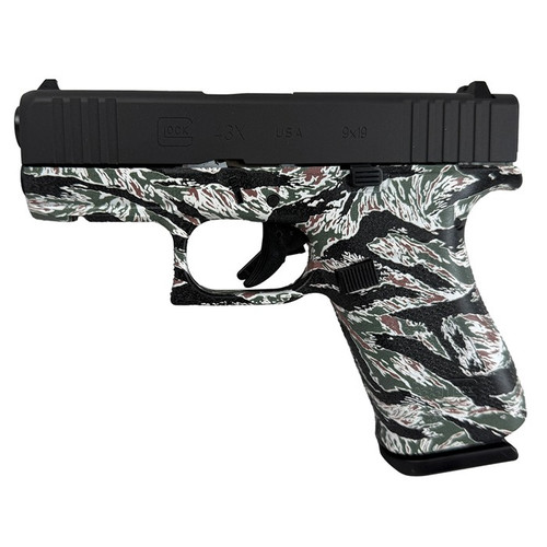 GLOCK 43X 9MM  W/FRONT RAIL BLACK US - TIGER CAMO