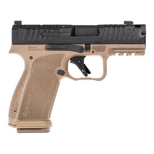 Canik HG8329BDN Mete MC9 Prime Sub-Compact Frame 9mm Luger 10+1 3.64" Black Black Steel Serrated Slide, Flat Dark Earth Polymer Frame w/Picatinny Rail, Textured Grip