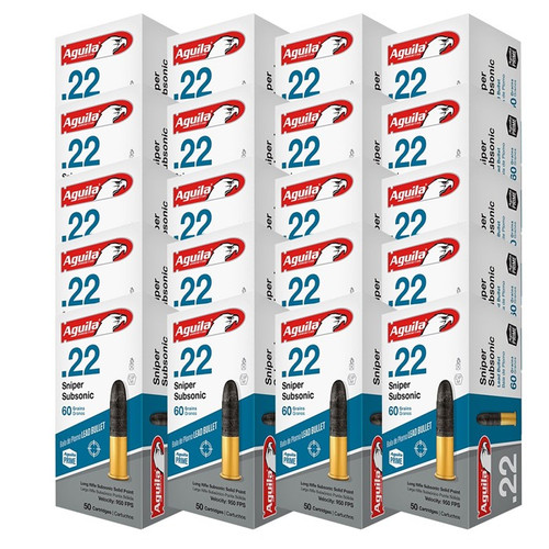 22LR 60GR SNIPER SUBSONIC LEAD SOLID POINT 1000/CASE