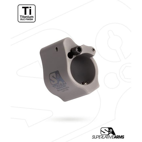 AR-15 SOLID TITANIUM ADJUSTABLE GAS BLOCK .875'' GRAY