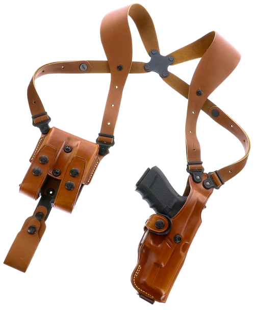 Galco VHS4212R VHS 4.0 Shoulder System Tan Leather Fits 1911 Fits 5" Barrel Ambidextrous