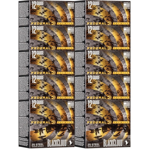 Federal 12 Gauge Ammo 1-1/4 oz #2 Steel Ammunition - 250 Rounds