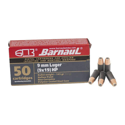9MM LUGER 145GR HOLLOW POINT 50/BOX