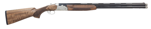Pointer REXFT912BSW12 FT912 Field Trek Full Size 12 Gauge Break Open 3" 2rd 28" Black Over/Under Vent Rib Barrel, Silver Steel Receiver, Fixed Walnut Stock, Ambidextrous