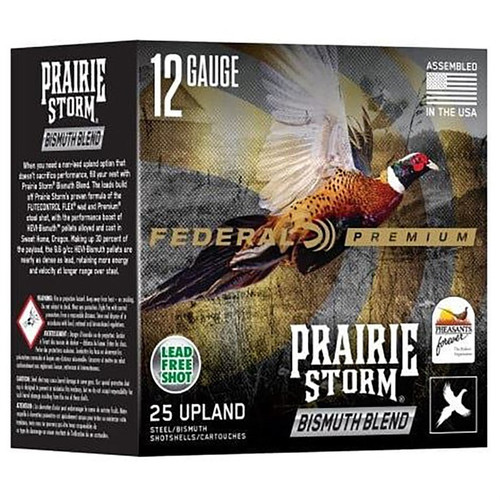 PRAIRIE STORM STEEL/BISMUTH 12GA 3'' 1-1/8OZ #4/#6 SHOT 25/BX