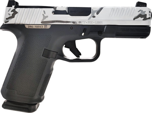 15-SHOT WHITE CAMO SLIDERUGER RXM 9MM LUGER 4" ADJ 