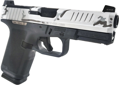 15-SHOT WHITE CAMO SLIDERUGER RXM 9MM LUGER 4" ADJ 