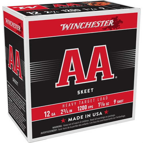 AA 12 GAUGE 2-3/4'' 1-1/8OZ #9 SHOT 250/CASE