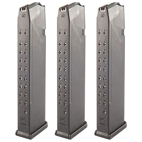 MAGAZINE .40 S&W 22RD FOR GLOCK 22/23/27/35 BLACK 3-PACK
