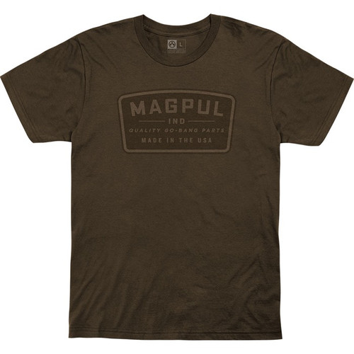 GO BANG PARTS COTTON T-SHIRT MEDIUM BROWN