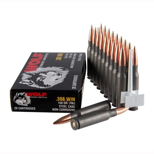 Wolf .308 Winchester Ammo 150gr FMJ Ammunition - 20 Rounds