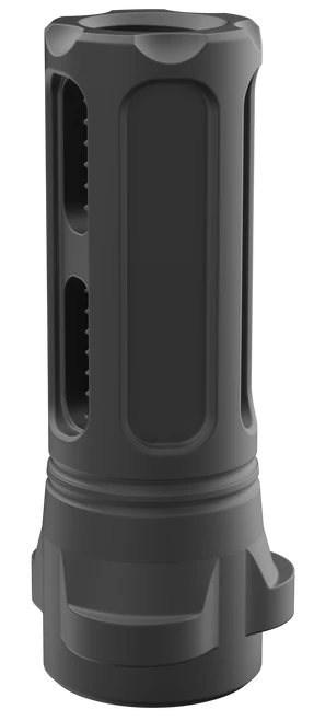 Breek Arms BRK4323 Sentinel Caged Flash Hider Black Nitride Steel 1/2"x28 Threads 9mmLuger Compatible w/ Breek-LOK 3QD