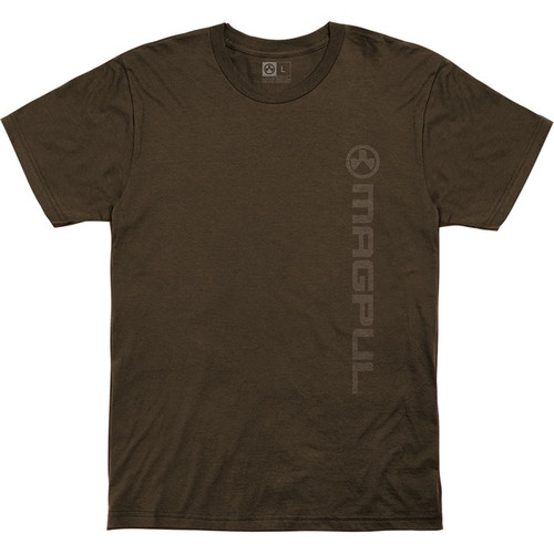 VERT LOGO COTTON T-SHIRT SMALL BROWN