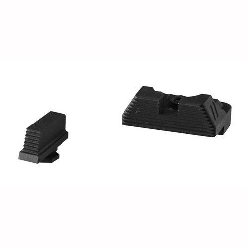 ZEV SIGHT SET, .215 BLACK FRONT, COMBAT V3 BLACK REAR