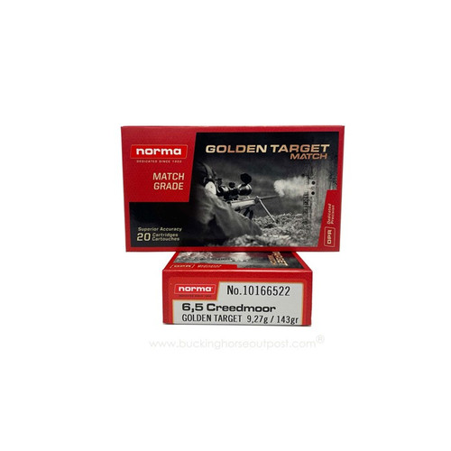 6.5MM CREEDMOOR 143GR GOLDEN TARGET 20/BOX