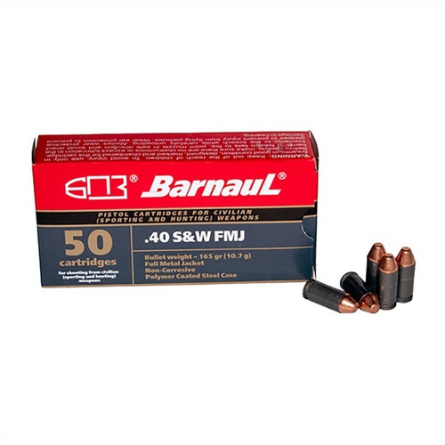Barnaul 40 S&W Ammo 165gr FMJ Ammunition - 50 Rounds