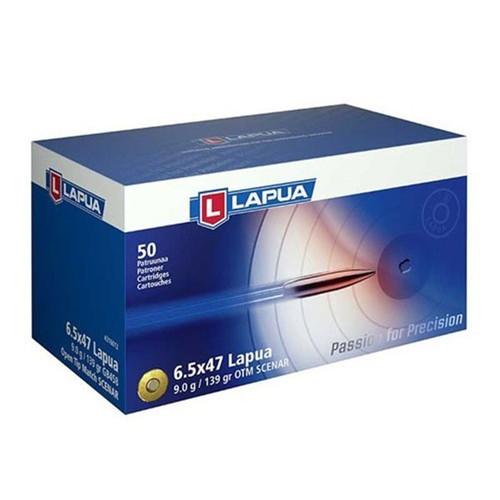 Lapua 6.5x47mm Ammo 139gr OTM Ammunition - 50 Rounds