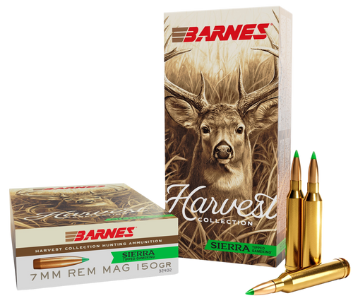 Barnes Bullets 32402  Harvest 7mmRemMag 150gr Sierra Tipped GameKing 20 Per Box/10 Case Ammo for MA, CT, NJ, IL, NY & CA Buyers