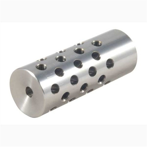 #4 MUZZLE BRAKE 22 CALIBER 5/8-24 CHROME MOLY SILVER