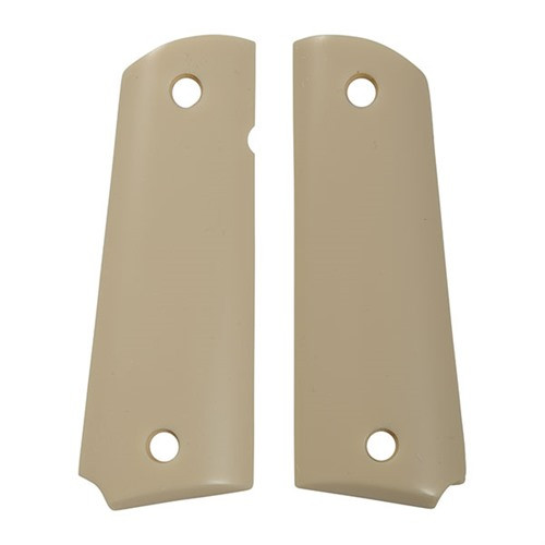 SMOOTH GOVT MODEL GRIPS, IVORY/NO AMBIDEXTROUS CUT