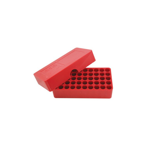 MTM J-50 ROUND AMMO BOX 38-357, RED