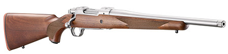 Ruger 67107 Hawkeye Hunter 358 Win 4+1 16.60" Satin Threaded Barrel, Satin Stainless Steel Receiver w/Integral Scope Mount, American Walnut Fixed Stock, Right Hand