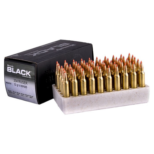 BLACK 204 RUGER 32GR V-MAX POLYMER TIP 50/BOX
