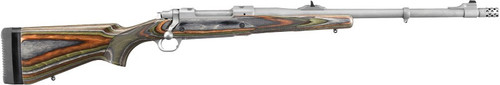 Ruger 47130 Hawkeye Guide Gun 416 Ruger 3+1 20" Matte Stainless Threaded Barrel, Receiver w/Integral Scope Mount, Green Mountain Adj LOP Laminate Stock, Right Hand