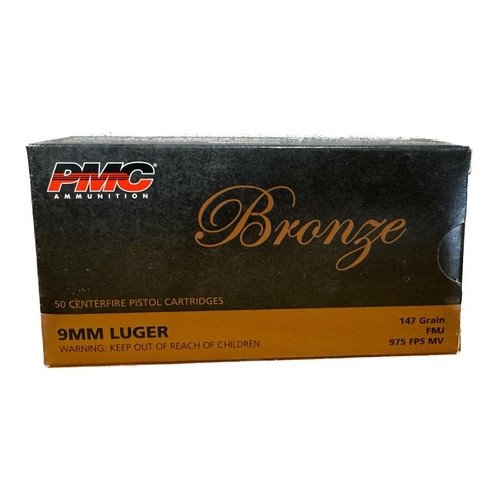 PMC 9mm Ammo 147gr FMJ Ammunition - 50 Rounds