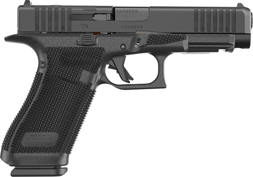 Glock P61750203 G17 Gen6 Full Size 9mm Luger 17+1 4.49" Black GMB Barrel, Black nDLC Steel Optic Ready/Serrated Slide, Black Polymer Frame w/Accessory Rail, Interchangeable Backstrap Grip , Ambidextrous