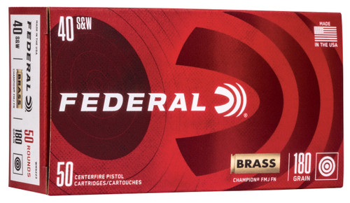 Federal 40 S&W Ammo 180gr FMJ Ammunition - 50 Rounds