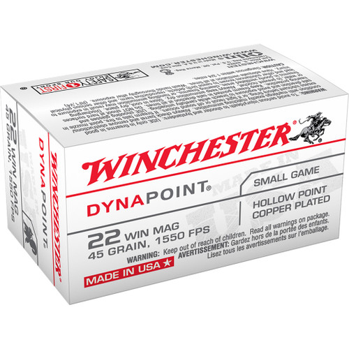 Winchester .22 WMR Ammo 45gr CPHP Ammunition - 50 Rounds