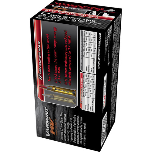Winchester .17 WSM Ammo 20gr PT Ammunition - 50 Rounds