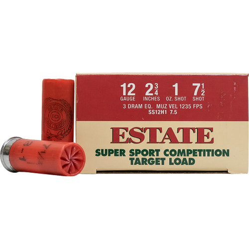 Estate Cartridge 12 Gauge Ammo 1 oz #7.5 Lead Ammunition - 25 Rounds