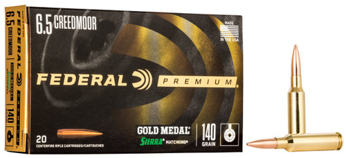 Federal 6.5 Creedmoor Ammo 140gr SMBTHP Ammunition - 20 Rounds