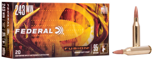 Federal .243 Winchester Ammo 95gr FSP Ammunition - 20 Rounds
