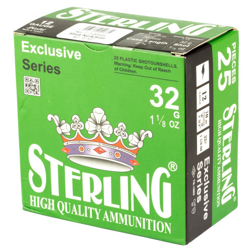 Sterling 12 Gauge Ammo 1-1/8 oz #7 Lead Ammunition - 25 Rounds