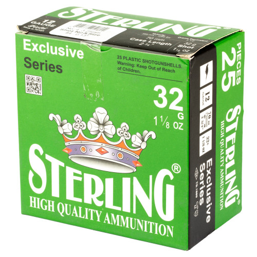 Sterling 12 Gauge Ammo 1-1/8 oz #4 Bird Ammunition - 25 Rounds