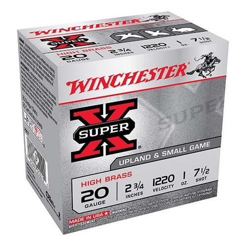 Winchester 20 Gauge Ammo 1 oz #7.5 Lead Ammunition - 25 Rounds