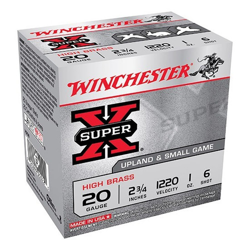 Winchester 20 Gauge Ammo 1 oz #6 Lead Ammunition - 25 Rounds