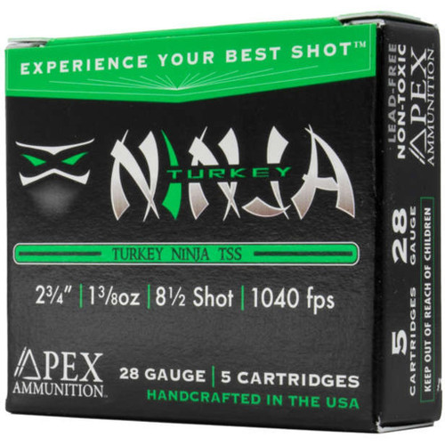Apex Ammunition 28 Gauge Ammo 1 1/2 oz #8.5 Tungsten Ammunition - 5 Rounds