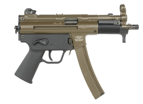 HK 81001455 SP5K PDW Exclusive 9mm Luger 30+1 5.83" Patriot Brown Aluminum Receiver, Black Polymer Grip, Right Hand